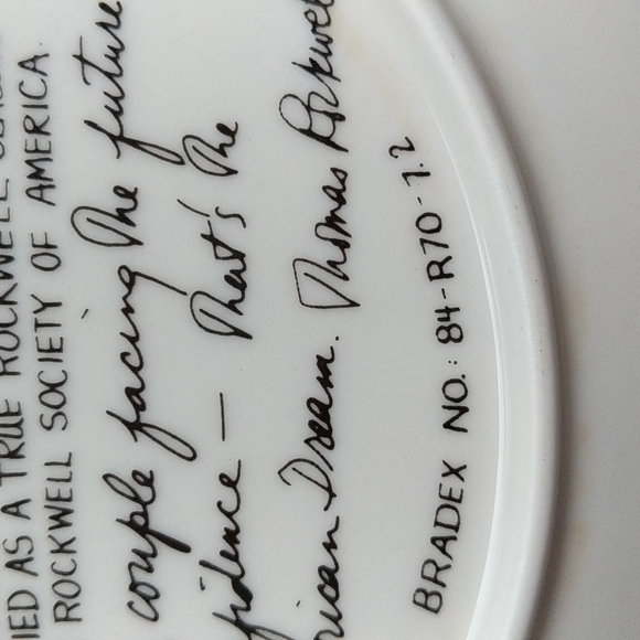 Rockwell's American Dream A Couple's Commitment Collectors Plate numbered EUC! - Picture 13 of 14